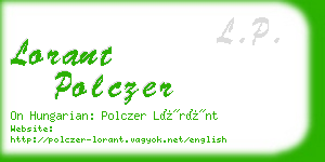 lorant polczer business card